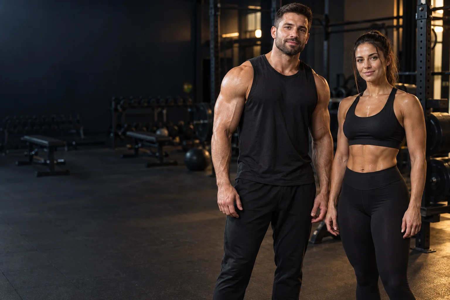 Two athletes together after training